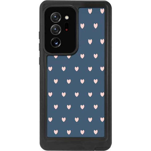 Blue and Pink Hearts Galaxy Note20 Ultra 5G Waterproof Case